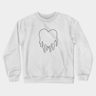 Dripping Heart Outline Crewneck Sweatshirt